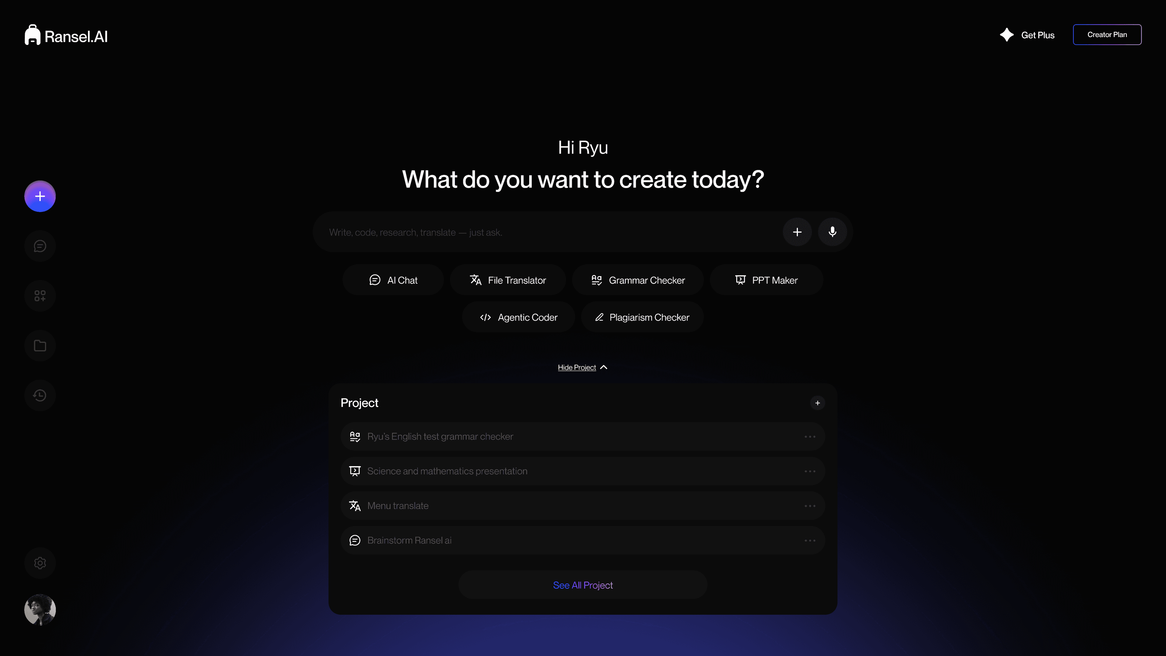 Ransel.AI product screenshot